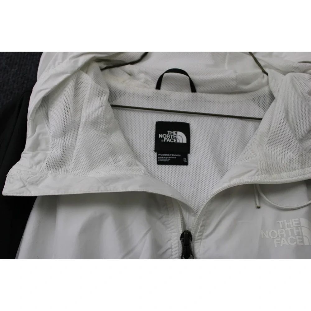 The North Face Hydrenaline Windwall Jacket Womens XL White Black Hooded Zip